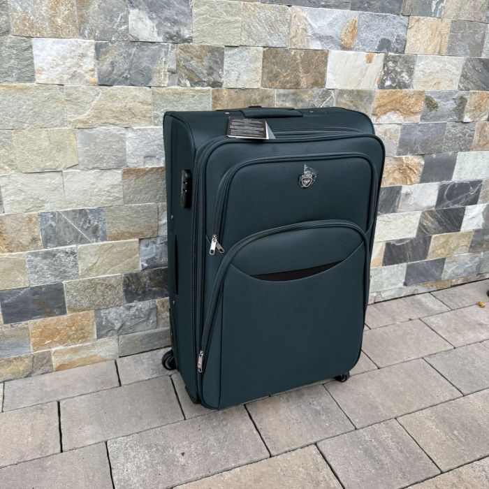 Чемодан тканевый большой на 4 колесах Wings 1708 L Зеленый