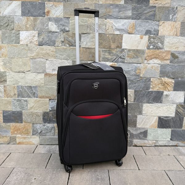 Валіза тканинна середня на 4 колесах Wings 1708 M Чорний