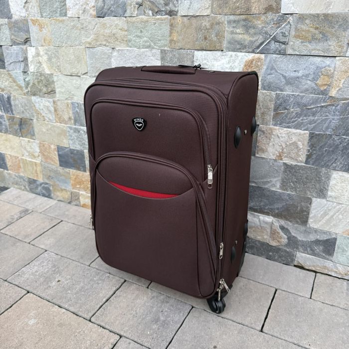 Валіза тканинна середня на 4 колесах Wings 1708 M Коричневий