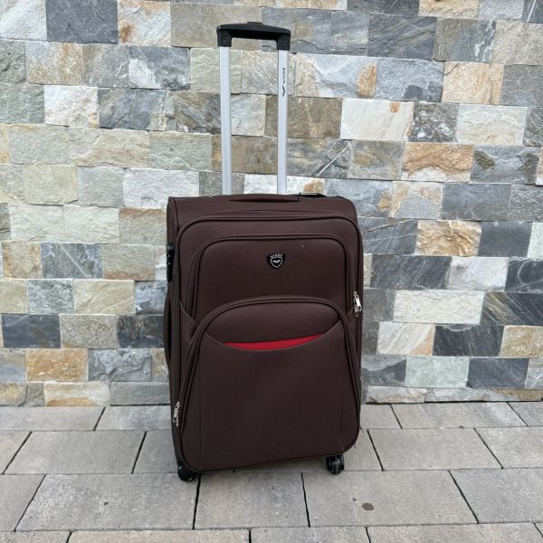 Валіза тканинна середня на 4 колесах Wings 1708 M Коричневий