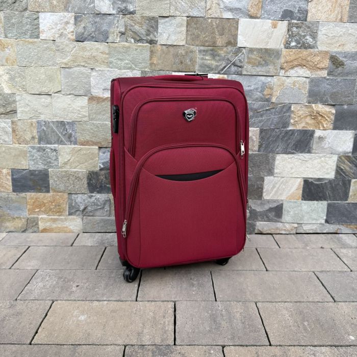 Валіза тканинна середня на 4 колесах Wings 1708 M Бордовий