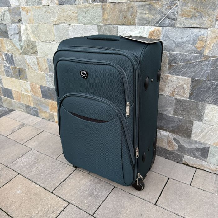 Чемодан тканевый средний на 4 колесах Wings 1708 M Зеленый