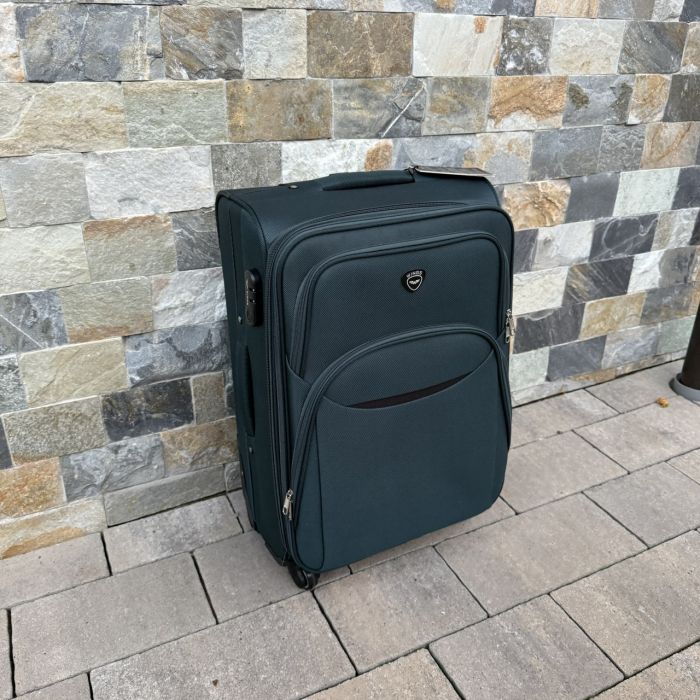 Валіза тканинна середня на 4 колесах Wings 1708 M Зелений