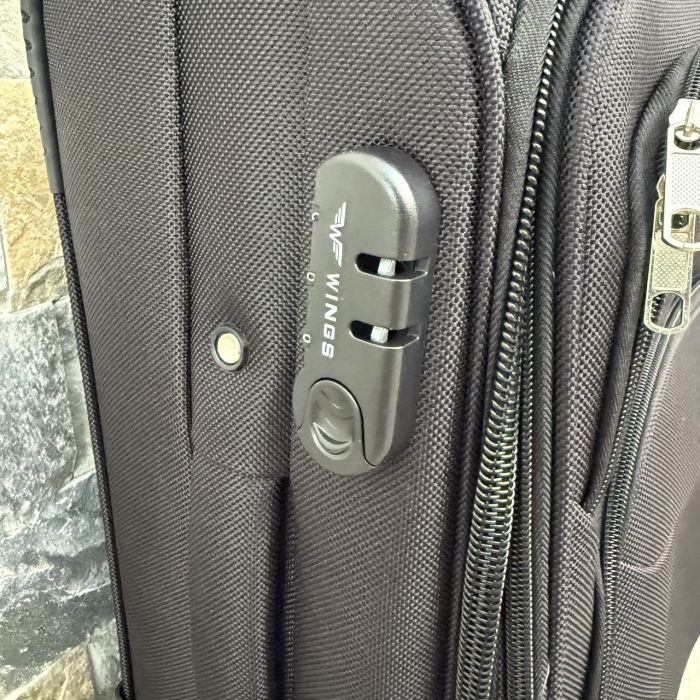 Валіза тканинна мала на 4 колесах Wings 1708 S Чорний