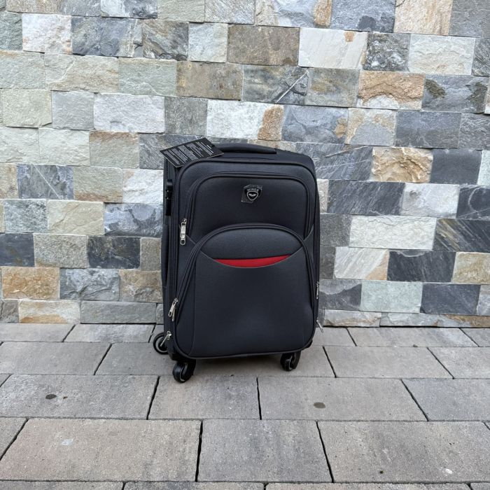 Валіза тканинна мала на 4 колесах Wings 1708 S Сірий