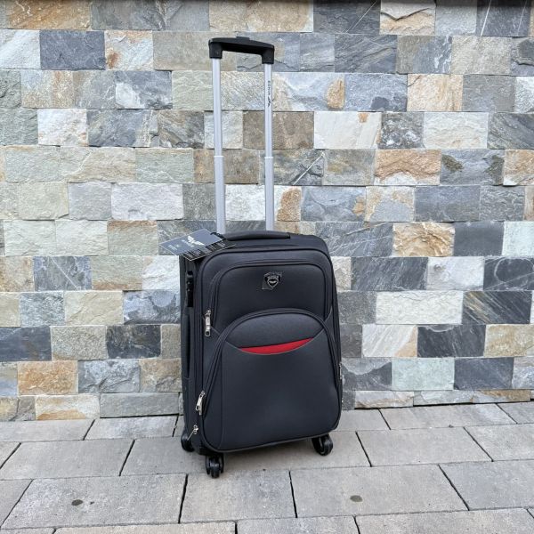 Чемодан тканевый малый на 4 колесах Wings 1708 S Серый