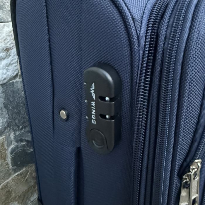 Валіза тканинна мала на 4 колесах Wings 1708 S Синій