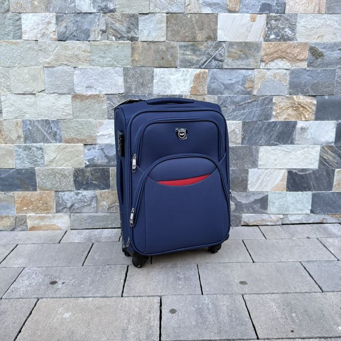 Валіза тканинна мала на 4 колесах Wings 1708 S Синій