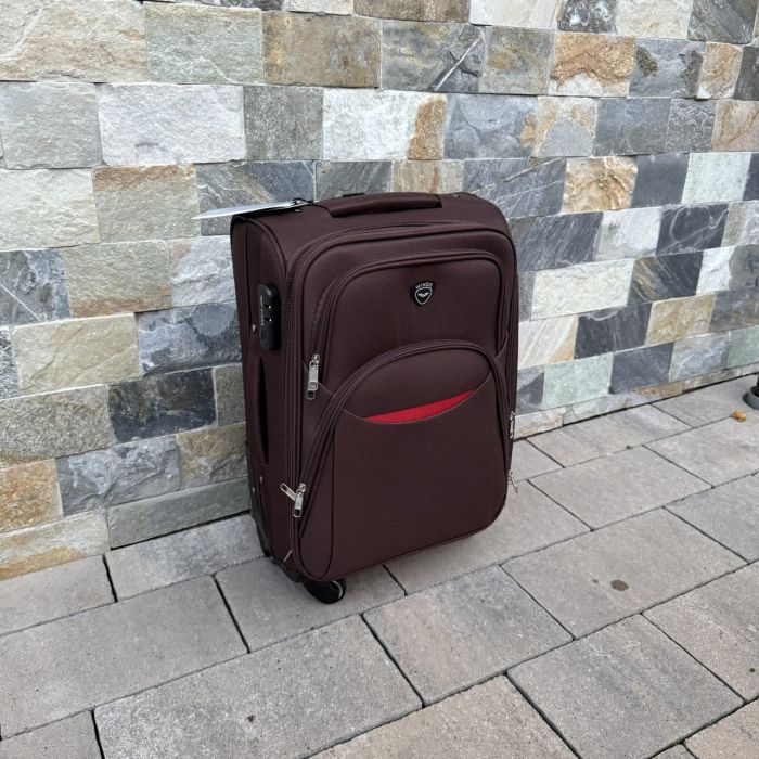 Валіза тканинна мала на 4 колесах Wings 1708 S Коричневий