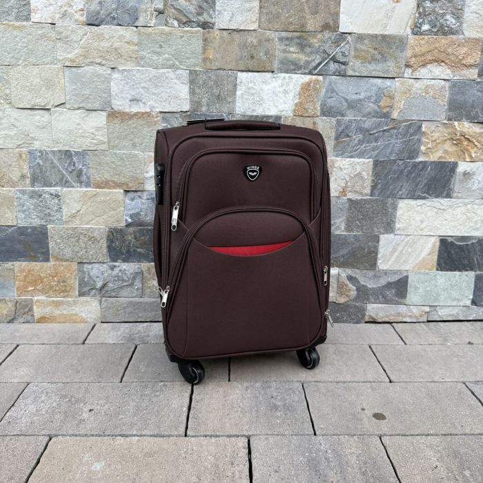 Валіза тканинна мала на 4 колесах Wings 1708 S Коричневий