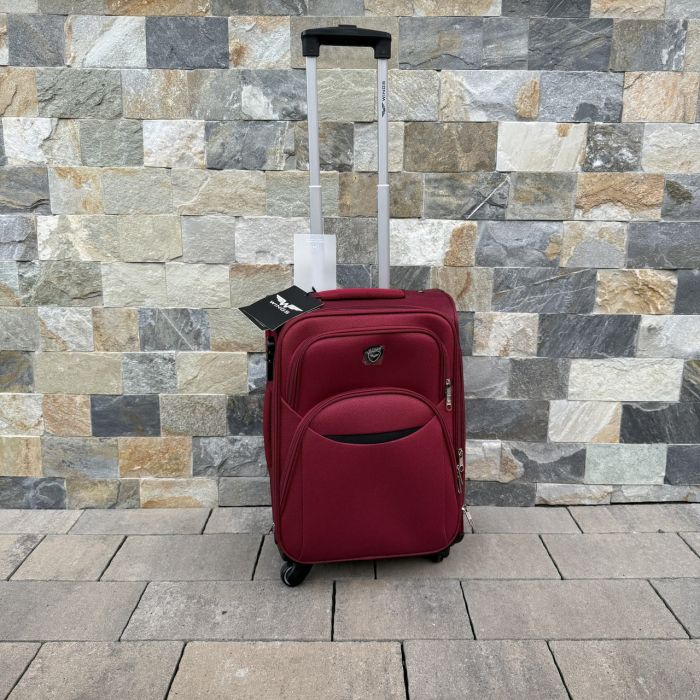 Чемодан тканевый малый на 4 колесах Wings 1708 S Бордовый