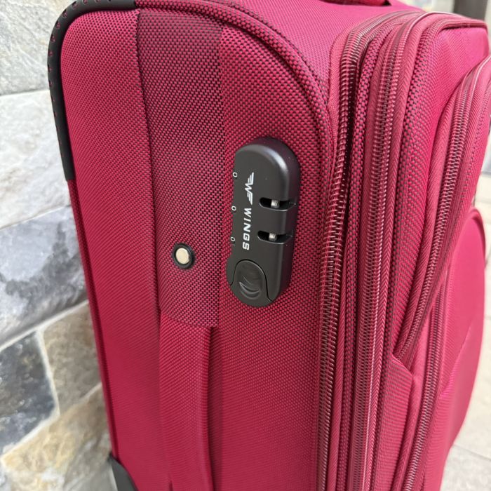 Валіза тканинна мала на 4 колесах Wings 1708 S Бордовий