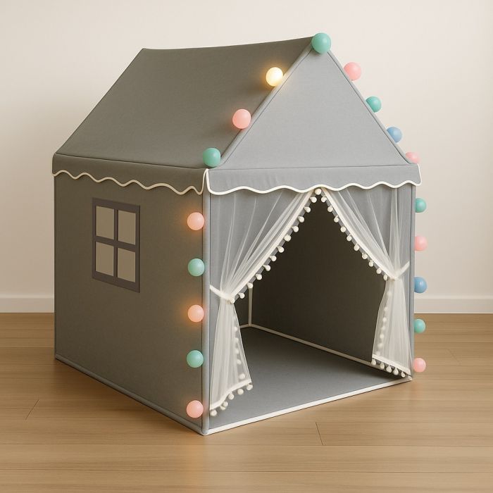 Детская палатка с фонариками Ecarla BAL13SZ Серый