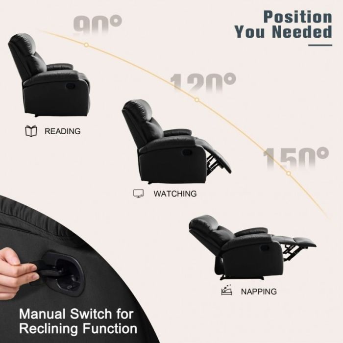 Розкладне крісло-ліжко VERO з підставкою для ніг Коричневий