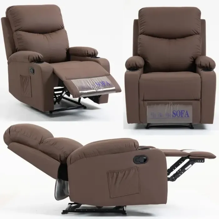 Розкладне крісло-ліжко VERO з підставкою для ніг Коричневий