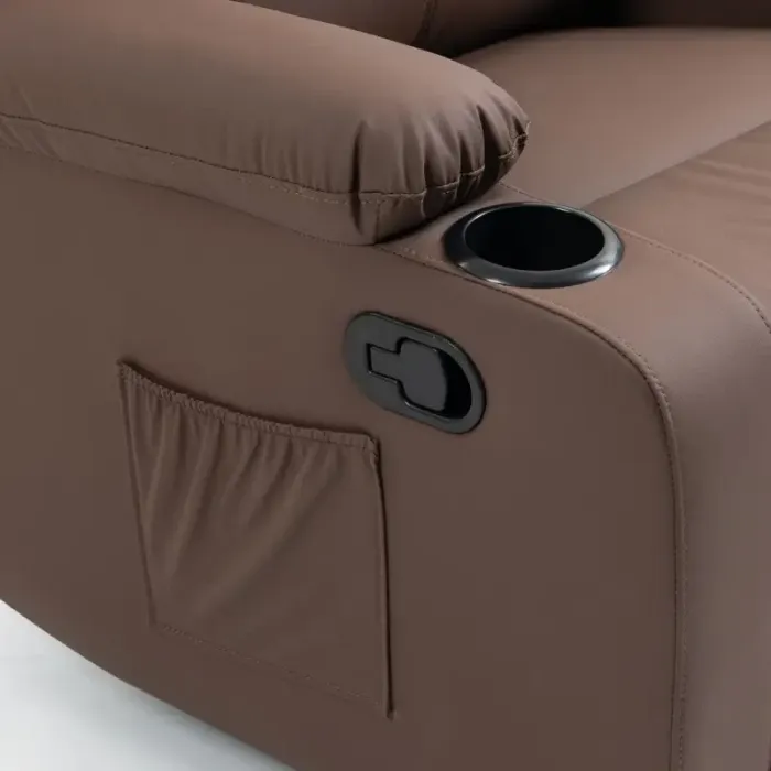 Розкладне крісло-ліжко VERO з підставкою для ніг Коричневий