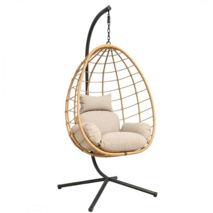 Подвесное кресло-кокон с подушкой Ecarla KR37 Коричневый