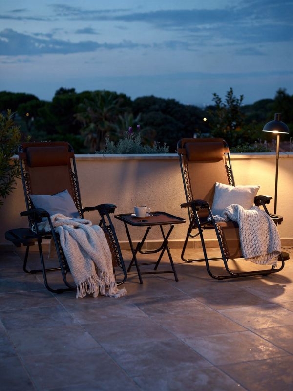 Набір садових лежаків зі столиком Ideal Garden TDC-2503 Коричневий