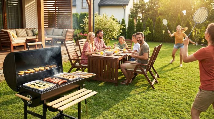 Садовий гриль-бочка Berdsen BD-895 Чорний