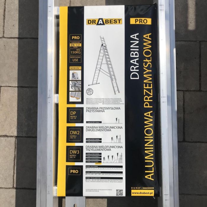 Драбина 3-секційна універсальна Drabest PRO 3х7