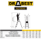 Односторонняя алюминиевая лестница Drabest PRO 4-ступенчатая 150 кг