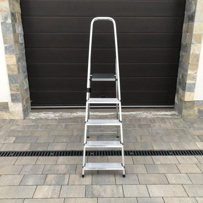 Односторонняя алюминиевая лестница Drabest BASIC 5-ступенчатая 125 кг