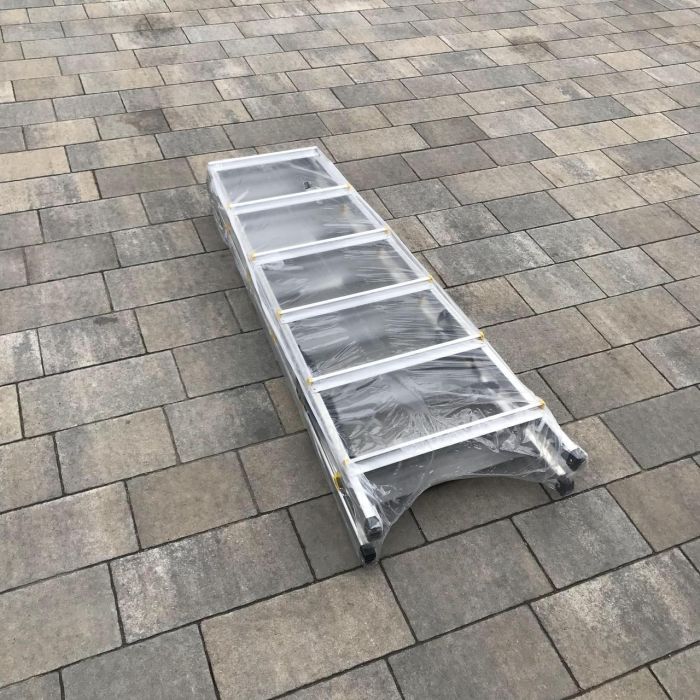 Двухсторонняя алюминиевая лестница Drabest PRO 2х6 150 кг