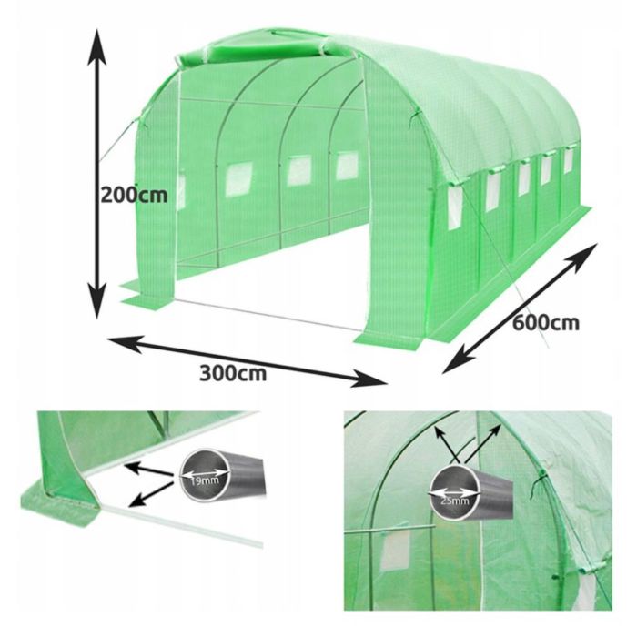 Теплица MALATEC 6х3х2 м 18 м²