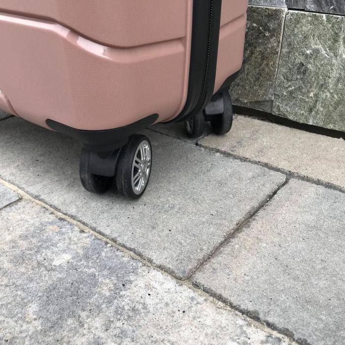 Чемодан дорожный малый из полипропилена Wings PP05 S Розовое золото