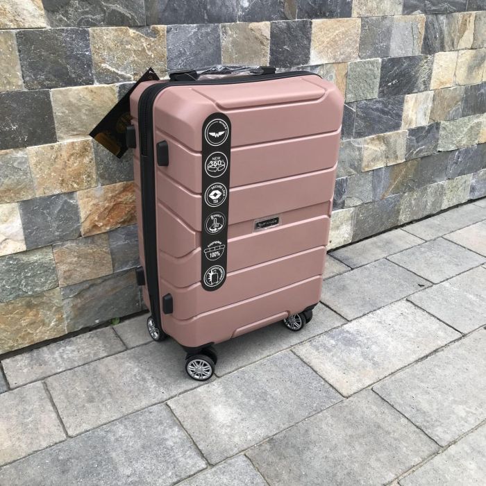 Чемодан дорожный малый из полипропилена Wings PP05 S Розовое золото