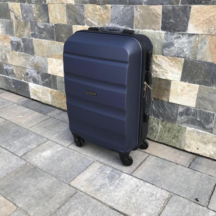 Чемодан дорожный малый Wings AT01 S Темно-синий