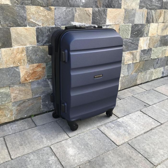Чемодан дорожный малый Wings AT01 S Темно-синий