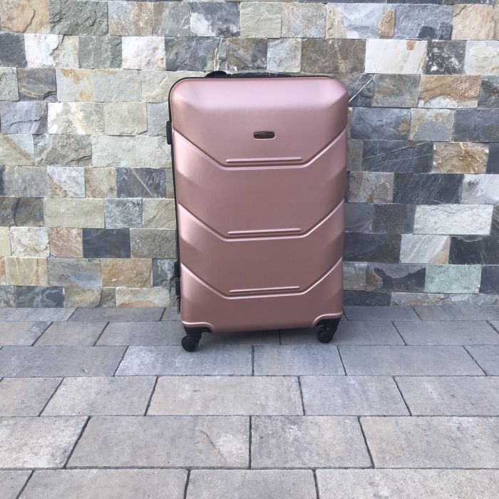 Чемодан дорожный большой Wings 147 L Розовое золото (с потертостями)