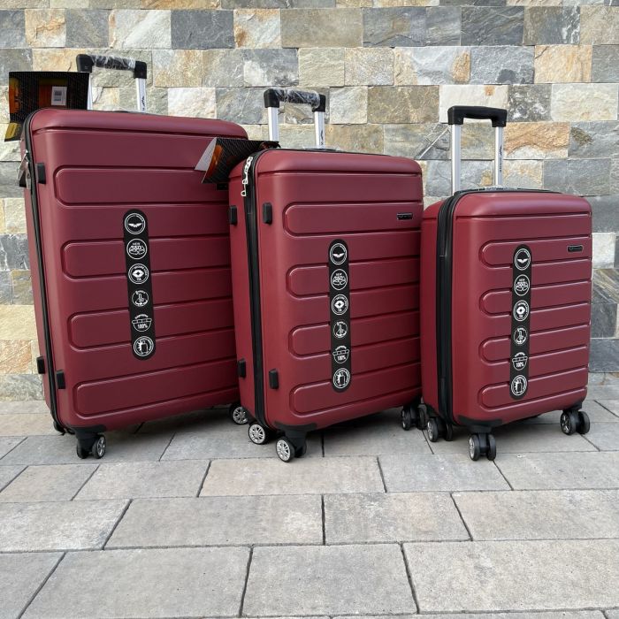 Чемодан дорожный большой из полипропилена Wings DQ181-03 L Бордовый