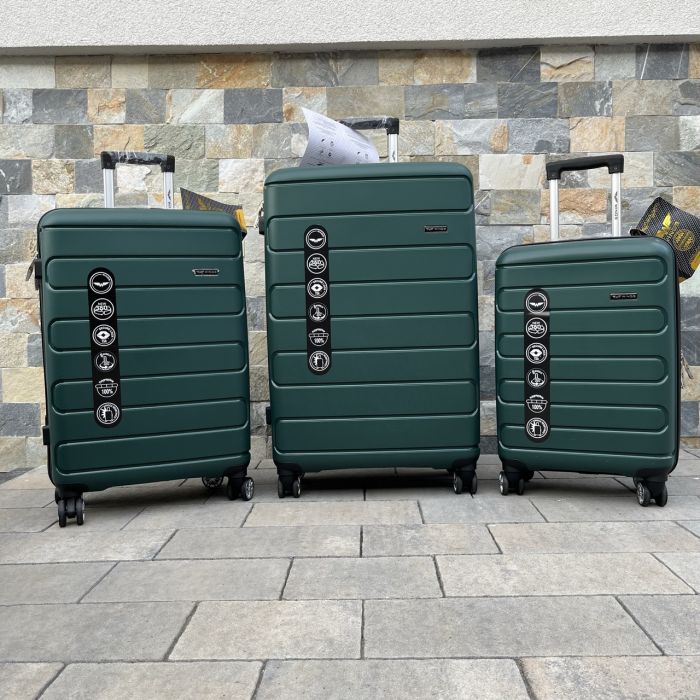 Чемодан дорожный малый из полипропилена Wings DQ181-03 S Зеленый