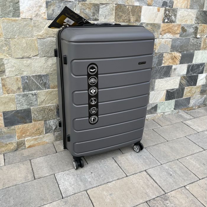 Чемодан дорожный большой из полипропилена Wings DQ181-03 L Графитовый