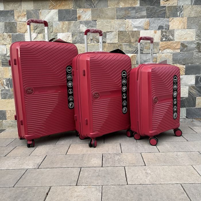 Чемодан дорожный большой из полипропилена Wings DQ181-04 L Красный