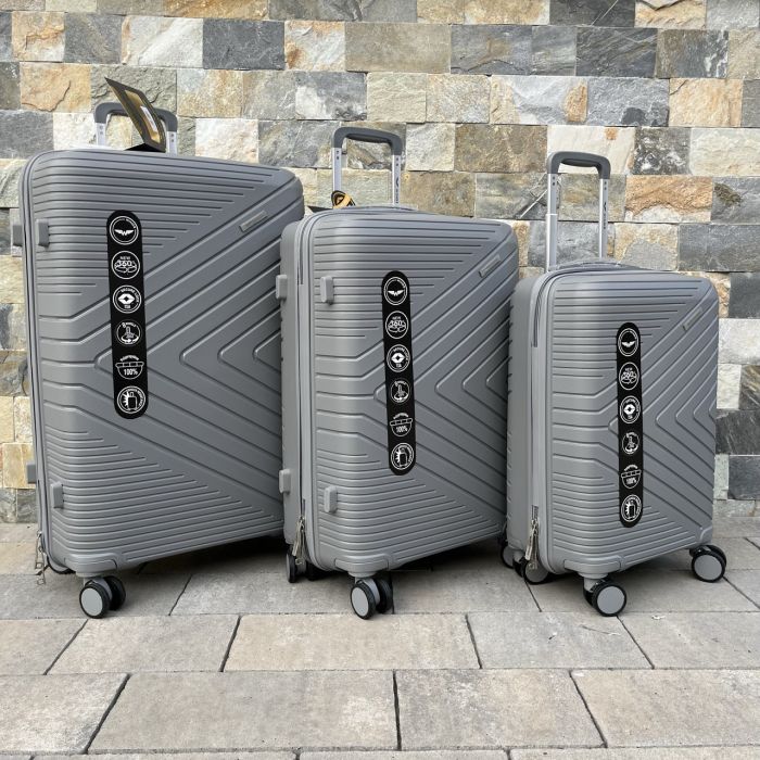 Чемодан дорожный большой из полипропилена Wings DQ181-05 L Графитовый