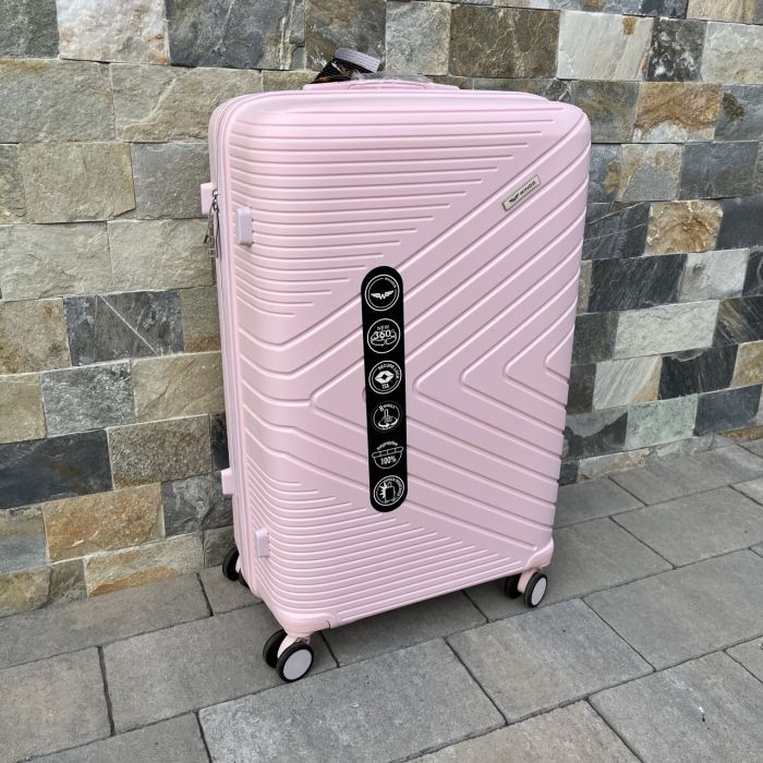 Чемодан дорожный большой из полипропилена Wings DQ181-05 L Розовый