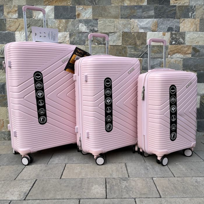 Чемодан дорожный большой из полипропилена Wings DQ181-05 L Розовый