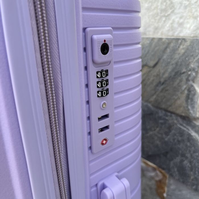 Чемодан дорожный средний из полипропилена Wings DQ181-05 M Фиолетовый