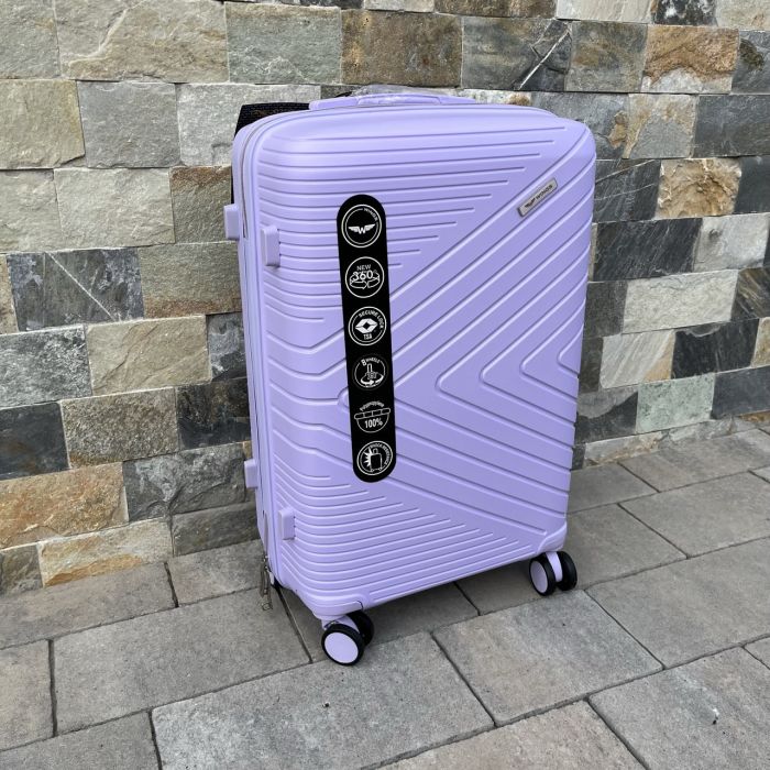 Чемодан дорожный средний из полипропилена Wings DQ181-05 M Фиолетовый