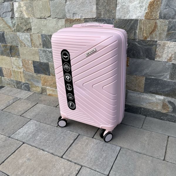 Чемодан дорожный малый из полипропилена Wings DQ181-05 S Розовый