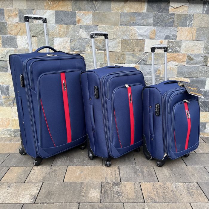 Чемодан тканевый большой Wings 1706  L Синий