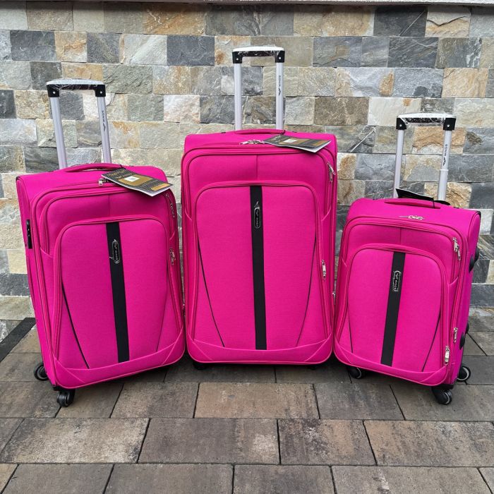 Чемодан тканевый большой Wings 1706 L Розовый