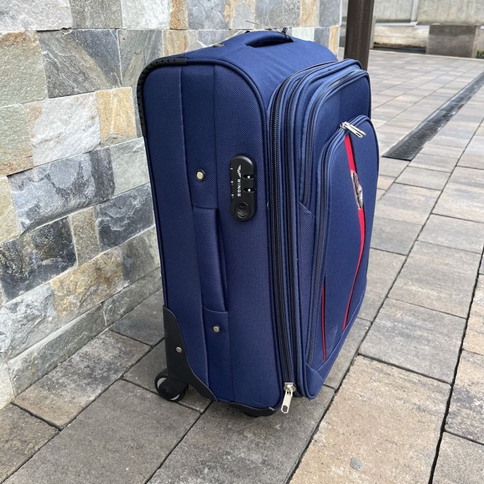 Чемодан тканевый малый Wings 1706 S Синий