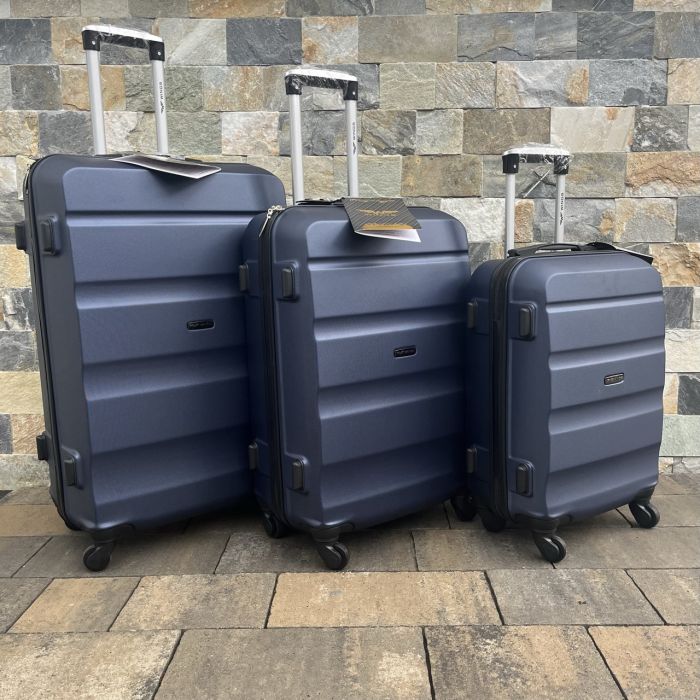 Чемодан дорожный малый Wings AT01 S Темно-синий