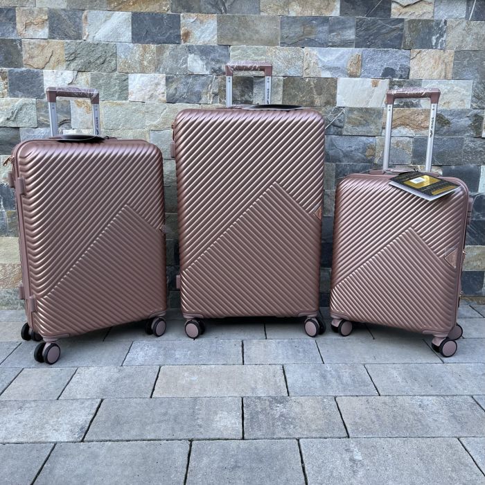 Чемодан дорожный средний Wings WN01 M Розовое золото