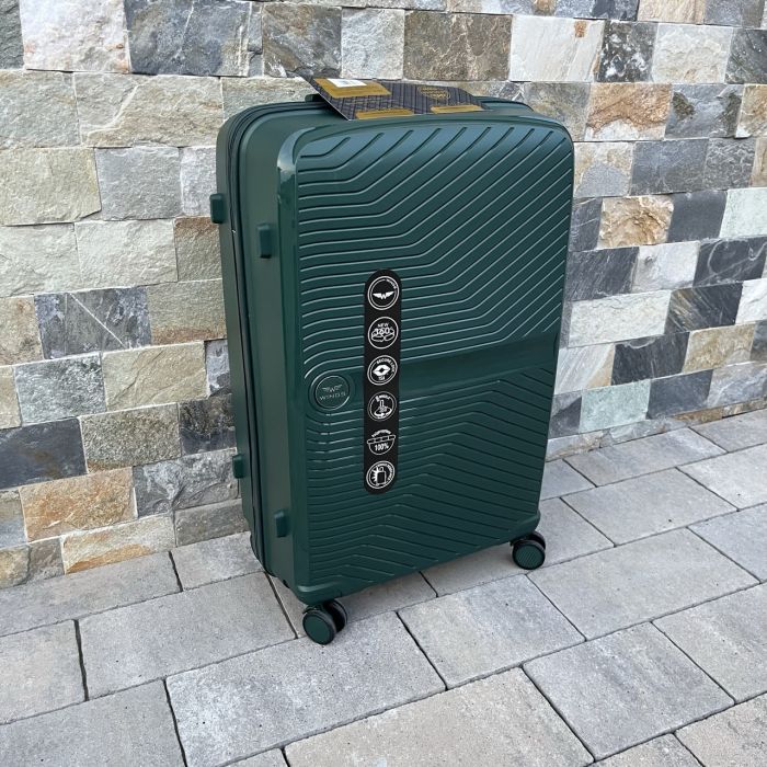 Чемодан дорожный большой из полипропилена Wings DQ181-04 L Зеленый
