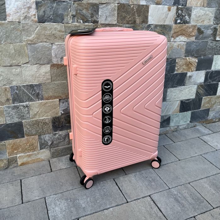 Чемодан дорожный большой из полипропилена Wings DQ181-05 L Персиковый